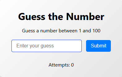 Number Guessing Game Project