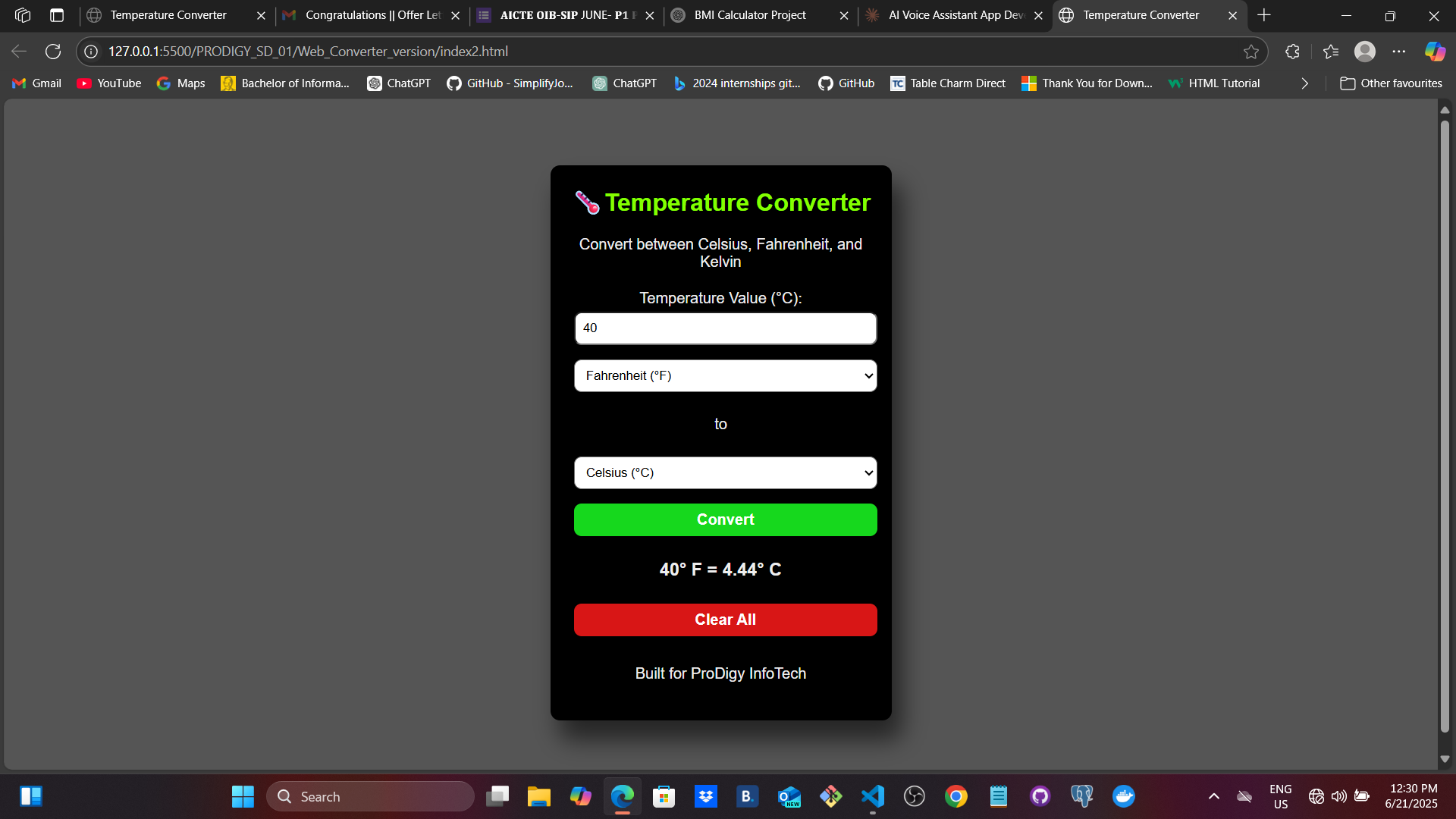 Temperature Converter Project